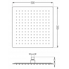 Mexen Cube DR02 concealed shower set with 30 cm rain shower, chrome - 77502DR0230-00