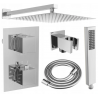 Mexen Cube DR02 concealed shower set with 25 cm rain shower head, chrome - 77502DR0225-00