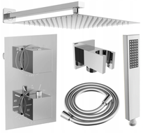 Mexen Cube DR02 flush-mount shower set with a rainmaker 25 cm, Chrome - 77502DR0225-00