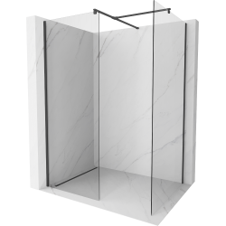 Mexen Kioto Walk-in Shower Wall 85 x 70 cm, transparent, black - 800-085-202-70-00-070
