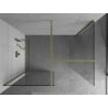 Mexen Kioto shower wall Walk-in 100 x 70 cm, transparent, gold - 800-100-202-50-00-070