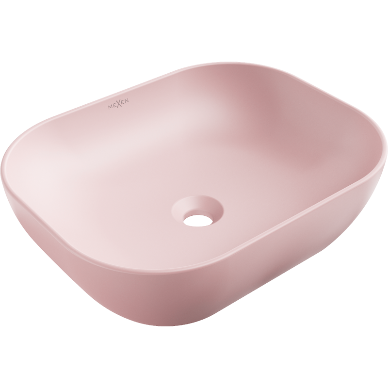 Mexen Rosa countertop washbasin 50 x 40 cm, Pink matt - 21095044