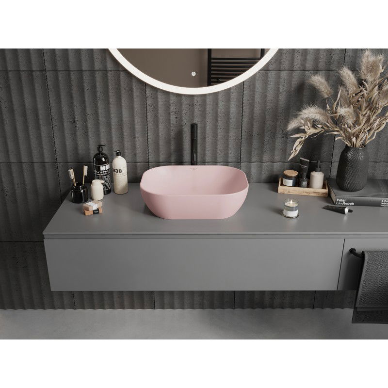 Mexen Rosa countertop washbasin 50 x 40 cm, pink matte - 21095044