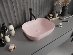 Mexen Rosa countertop washbasin 50 x 40 cm, Pink matt - 21095044
