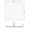 Mexen Cube DR02 flush-mount shower and bath set with a rainmaker 30 cm, Gold - 77503DR0230-50