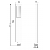 Mexen Cube DR02 concealed bathtub-shower set with 30 cm rain shower, brushed gun gray - 77503DR0230-66