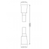 Mexen Cube DR02 concealed bath-shower set with 25 cm shower head, white - 77503DR0225-20