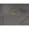 Mexen Kioto Walk-in Shower Wall 115 x 110 cm, transparent, gold - 800-115-202-50-00-110