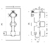Mexen Cube DR02 flush-mount shower and bath set with a rainmaker 25 cm, Black - 77503DR0225-70