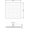 Mexen Cube DR02 concealed shower set with 25 cm shower head, brushed gun gray - 77502DR0225-66