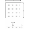 Mexen Cube DR02 flush-mount shower set with a rainmaker 25 cm, Graphite - 77502DR0225-66