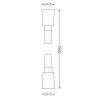 Mexen Cube DR02 built-in bathtub and shower set with 25 cm rain showerhead, brushed gun gray - 77503DR0225-66