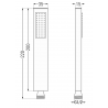 Mexen Cube DR02 concealed bath-shower set with 25 cm showerhead, graphite - 77503DR0225-66