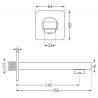 Mexen Cube DR02 built-in bathtub and shower set with 25 cm rain showerhead, brushed gun gray - 77503DR0225-66