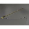 Mexen Kioto-R Rounded Walk-in Shower Wall 100 x 200 cm, Transparent 8 mm, Gold - 800-100-101-50-06