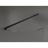 Mexen Kioto curved shower wall 140 x 200 cm, transparent 8 mm, Black - 800-140-101-70-06
