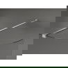 Mexen Kioto Curved Walk-in Shower Wall 160 x 200 cm, Transparent 8 mm, Brushed Nickel - 800-160-101-97-06