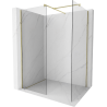Mexen Kioto Walk-in Shower Wall 67 x 45 in, Transparent, Gold - 800-170-202-50-00-115