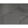 Mexen Kioto Walk-in Shower Wall 90 x 70 cm, Black Pattern, Brushed Gun Gray - 800-090-202-66-70-070