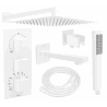 Mexen Cube DR02 built-in bath-shower set with 30 cm shower head, white - 77503DR0230-20