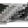 Mexen Kioto Walk-in Shower Screen 80 x 80 cm, Black Pattern, Gun Gray Brushed - 800-080-202-66-70-080