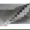 Mexen Kioto Walk-in Shower Panel 100 x 80 cm, transparent, brushed gold - 800-100-202-55-00-080