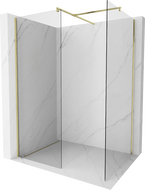 Mexen Kioto shower panel Walk-in 125 x 70 cm, transparent, brushed gold - 800-125-202-55-00-070
