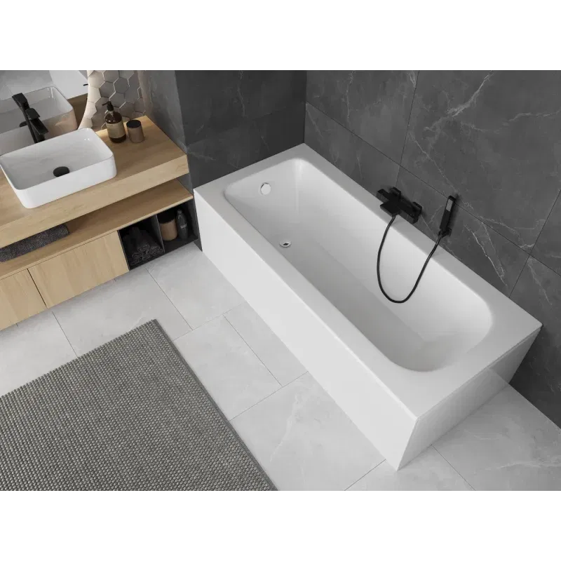 Mexen Vega rectangular bath 170 x 70 cm with casing, white - 55011707000X