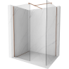 Mexen Kioto Walk-in Shower Wall 90 x 70 cm, transparent, rose gold - 800-090-202-60-00-070