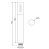 Mexen R-70 1-function shower handle, Graphite - 79570-66