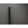 Mexen Kioto shower screen 100 x 200 cm, Transparent/Black pattern 8 mm, Black - 800-100-101-70-77