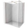 Mexen Kioto Walk-in Shower Wall 145 x 110 cm, transparent, rose gold - 800-145-202-60-00-110