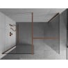 Mexen Kioto Walk-in Shower Wall 150 x 80 cm, transparent, rose gold - 800-150-202-60-00-080