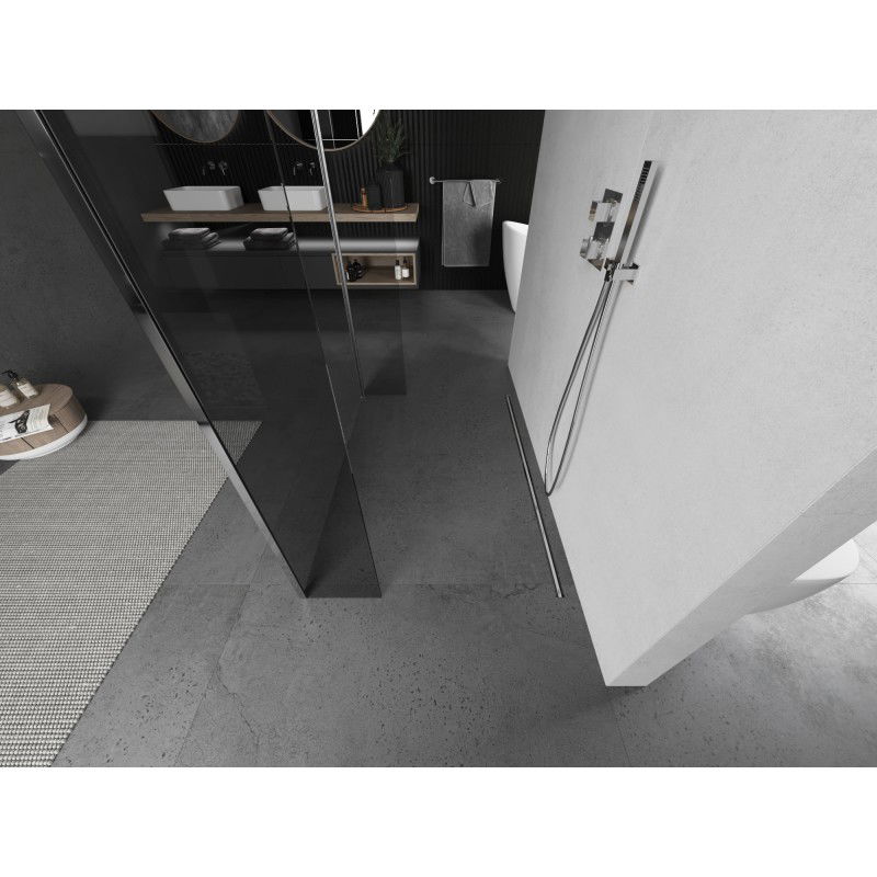 Mexen Kioto freestanding shower wall 180 x 30 x 30 cm, transparent, chrome - 800-180-030-222-01-00-030