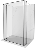 Mexen Kioto freestanding shower enclosure 160 x 30 x 30 cm, black frame, chrome - 800-160-030-222-01-70-030