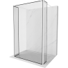 Mexen Kioto Freestanding Shower Wall 140 x 30 x 30 cm, Black Pattern, White - 800-140-030-222-20-70-030