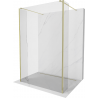 Mexen Kioto freestanding shower screen 180 x 30 x 30 cm, transparent, gold - 800-180-030-222-50-00-030
