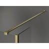Mexen Kioto freestanding shower wall 100 x 30 x 30 cm, black pattern, brushed gold - 800-100-030-222-55-70-030