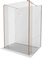 Mexen Kioto freestanding shower wall 105 x 30 x 30 cm, transparent, rose gold - 800-105-030-222-60-00-030