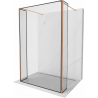 Mexen Kioto freestanding shower wall 110 x 30 x 30 cm, black frame, pink gold - 800-110-030-222-60-70-030