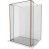 Mexen Kioto Freestanding Shower Screen 160 x 30 x 30 cm, Black Frame, Rose Gold - 800-160-030-222-60-70-030