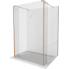 Mexen Kioto free-standing shower wall 105 x 30 x 30 cm, transparent, brushed copper - 800-105-030-222-65-00-030
