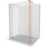 Mexen Kioto Free Standing Shower Wall 160 x 30 x 30 cm, Transparent, Brushed Copper - 800-160-030-222-65-00-030