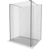 Mexen Kioto freestanding shower wall 130 x 30 x 30 cm, transparent, brushed gun gray - 800-130-030-222-66-00-030
