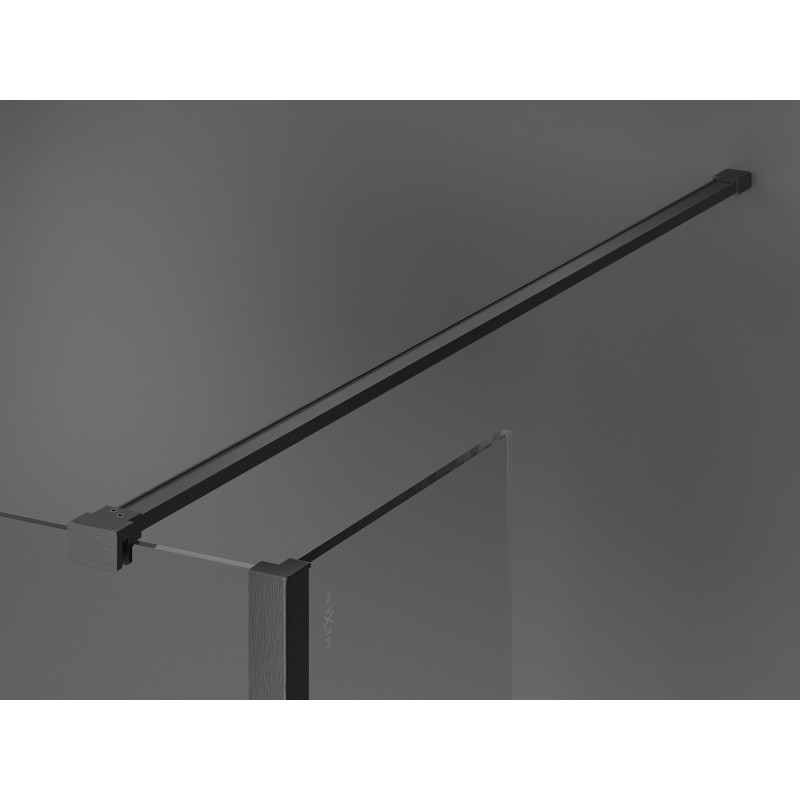 Mexen Kioto freestanding shower screen 135 x 30 x 30 cm, transparent, brushed gun gray - 800-135-030-222-66-00-030