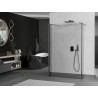 Mexen Kioto free-standing shower wall 170 x 30 x 30 cm, transparent, gun gray brushed - 800-170-030-222-66-00-030