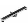 Mexen Flat 360° MGB Rotating Linear Drain 50 cm, Black Glass - 1026050-40
