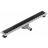 Mexen Flat 360° MGB Rotating Linear Drain 50 cm, Black Glass - 1026050-40