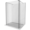 Mexen Kioto freestanding shower wall 140 x 30 x 30 cm, transparent, black - 800-140-030-222-70-00-030