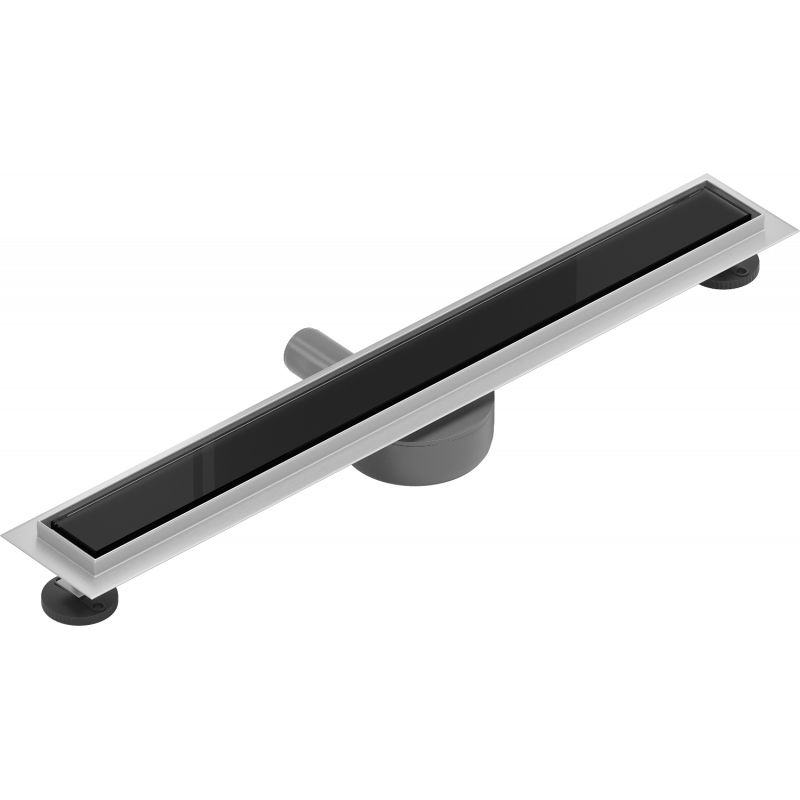 Mexen Flat 360° MGB 70 cm Rotating Linear Drain, Black Glass - 1026070-40